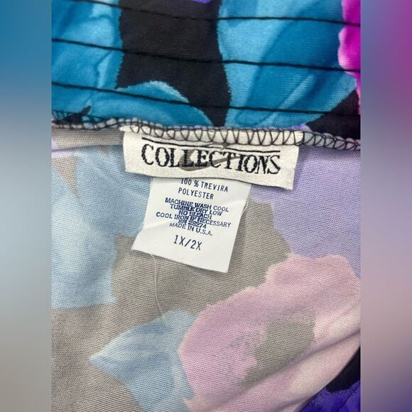 Collections Vintage floral house gown sz 1X/2X - Picture 2 of 5